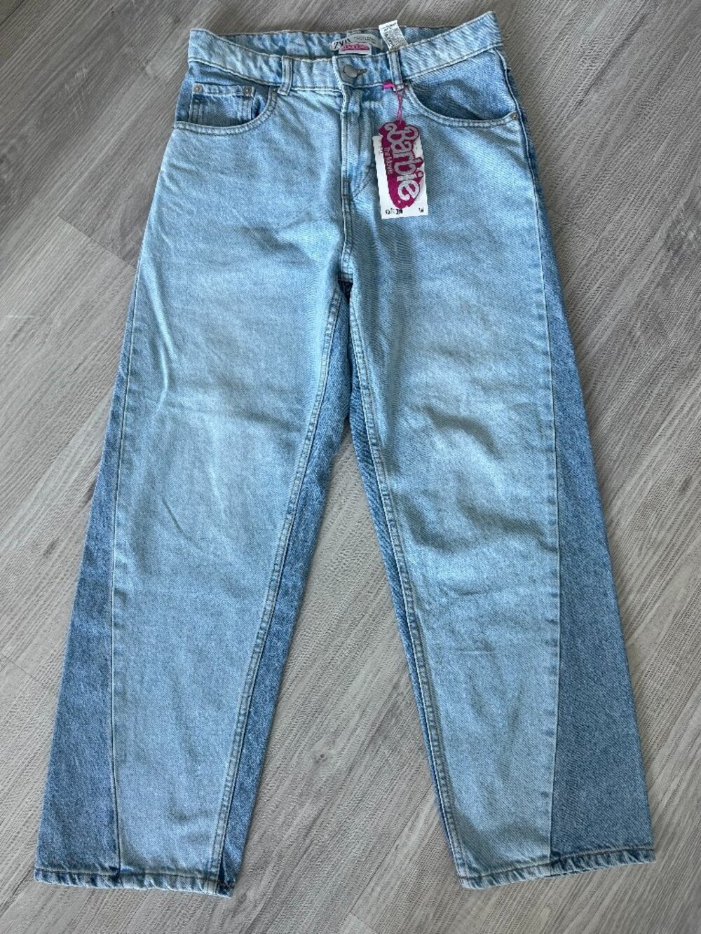 Zara x Barbie™ The Movie Straight-Leg Jeans — Light Wash — Size EU 38 / US 6 NWT - Picture 7 of 15